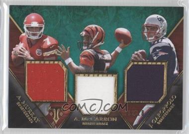 2014 Topps Triple Threads - Relic Trios - Emerald #TTRT-22 - Aaron Murray, A.J. McCarron, Jimmy Garoppolo /18