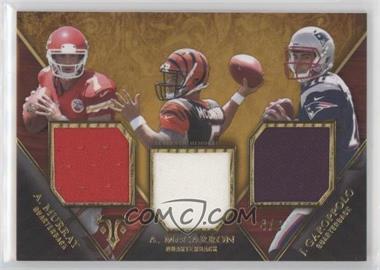 2014 Topps Triple Threads - Relic Trios - Gold #TTRT-22 - Aaron Murray, A.J. McCarron, Jimmy Garoppolo /9