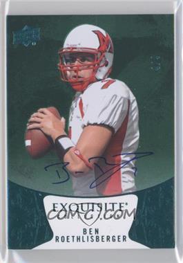 2014 Upper Deck Exquisite Collection - [Base] - Green Rainbow Autographs #40 - Ben Roethlisberger /4