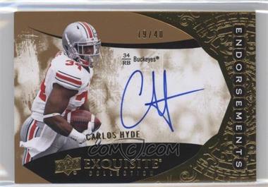 2014 Upper Deck Exquisite Collection - Endorsement Signatures #EE-CH - Carlos Hyde /40