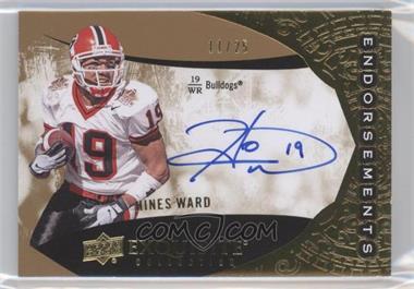 2014 Upper Deck Exquisite Collection - Endorsement Signatures #EE-HW - Hines Ward /25