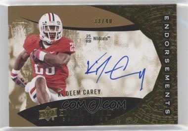 2014 Upper Deck Exquisite Collection - Endorsement Signatures #EE-KC - Ka' Deem Carey /40