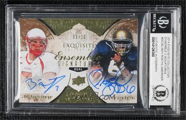 2014 Upper Deck Exquisite Collection - Ensemble 2 Signatures #EE2-BJ - Jerome Bettis, Ben Roethlisberger /10 [BGS Encased]