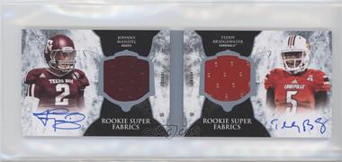 2014 Upper Deck Exquisite Collection - Rookie Super Booklets - Jerseys #SJ-JT - Teddy Bridgewater, Johnny Manziel /10