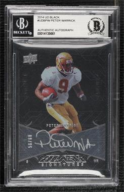 2014 Upper Deck Exquisite Collection - UD Black Signatures #UDB-PW - Peter Warrick /60 [BGS Encased]