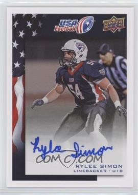 2014 Upper Deck USA Football - [Base] - Autographs #86 - Rylee Simon