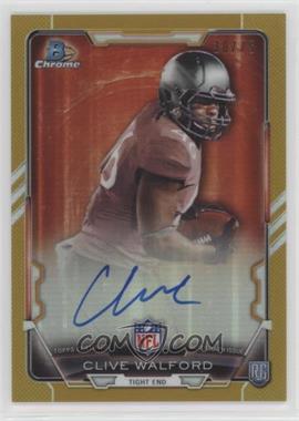 2015 Bowman - Chrome Rookie Autographs - Gold Refractor #RCRA-CW - Clive Walford /75