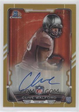 2015 Bowman - Chrome Rookie Autographs - Gold Refractor #RCRA-CW - Clive Walford /75