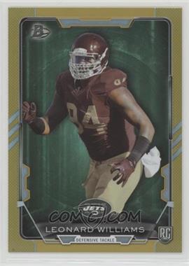 2015 Bowman - Rookies - Gold Rainbow Foil #10 - Leonard Williams /399