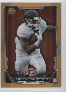 2015 Bowman - Rookies - Orange Rainbow Foil #35 - Jeremy Langford /299