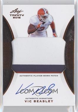 2015 Leaf Trinity - Patch Signatures - Bronze #PA-VB1 - Vic Beasley