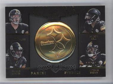 2015 Panini Black Gold - Quad Team Symbols #QTS-13 - Ben Roethlisberger, Le'Veon Bell, Sammie Coates, Antonio Brown /149