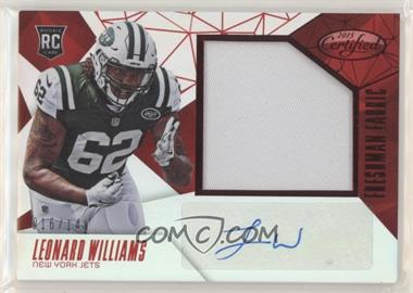 2015 Panini Certified - [Base] - Mirror Red #220 - Freshman Fabric - Leonard Williams /149