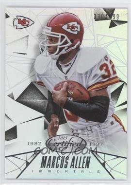 2015 Panini Certified - [Base] - Mirror Silver #114 - Immortals - Marcus Allen /499