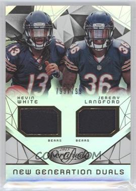 2015 Panini Certified - New Generation Dual Jerseys #NG-CHI - Kevin White, Jeremy Langford /799