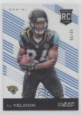 2015 Panini Clear Vision - [Base] - Blue #111.1 - Rookie - T.J. Yeldon (Ball in Both Hands) /99