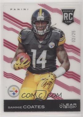 2015 Panini Clear Vision - [Base] - Red #114.2 - Rookie Variation - Sammie Coates (Left Hand at Thigh) /25