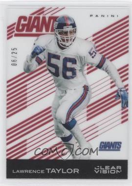 2015 Panini Clear Vision - [Base] - Red #31 - Lawrence Taylor /25