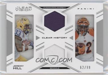 2015 Panini Clear Vision - Clear History Dual Jerseys #CH-JH - Jeremy Hill /99