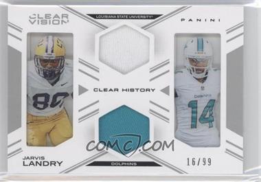 2015 Panini Clear Vision - Clear History Dual Jerseys #CH-JV - Jarvis Landry /99