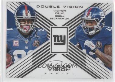 2015 Panini Clear Vision - Double Vision #DV-1 - Victor Cruz, Odell Beckham Jr.