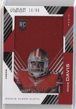 2015 Panini Clear Vision - Rookie Clear Cloth Jerseys #RCC-MD - Mike Davis /99