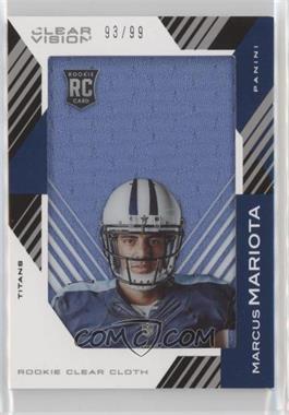 2015 Panini Clear Vision - Rookie Clear Cloth Jerseys #RCC-MM - Marcus Mariota /99 [EX to NM]