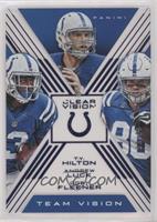 T.Y. Hilton, Andrew Luck, Coby Fleener [EX to NM] #/99