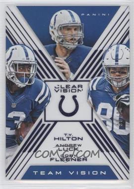 2015 Panini Clear Vision - Team Vision - Blue #TV-12 - T.Y. Hilton, Andrew Luck, Coby Fleener /99