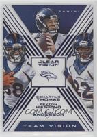 Demaryius Thomas, Peyton Manning, C.J. Anderson #/99