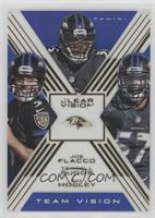 Joe Flacco, Terrell Suggs, C.J. Mosley #/10