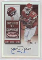 Rookie Ticket - Charcandrick West #/99