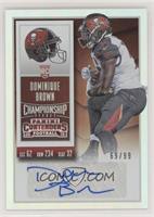 Rookie Ticket - Dominique Brown [EX to NM] #/99