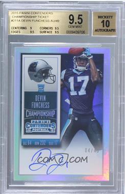 2015 Panini Contenders - [Base] - Championship Ticket #211.1 - Rookie Ticket RPS - Devin Funchess (Base) /49 [BGS 9.5 GEM MINT]