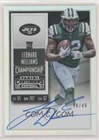 Rookie Ticket RPS - Leonard Williams (Team Logo) #/49