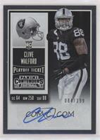 Rookie Ticket - Clive Walford (Base) #/199