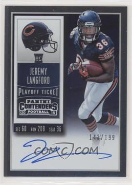 2015 Panini Contenders - [Base] - Playoff Ticket #220.1 - Rookie Ticket RPS - Jeremy Langford (Base) /199
