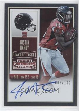 2015 Panini Contenders - [Base] - Playoff Ticket #221.1 - Rookie Ticket RPS - Justin Hardy (Base) /199