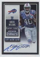 Rookie Ticket RPS - Karlos Williams (Team Logo) #/99