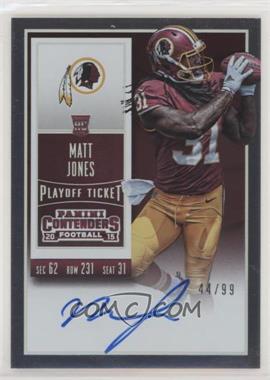 2015 Panini Contenders - [Base] - Playoff Ticket #226.2 - Rookie Ticket RPS - Matt Jones (Team Logo) /99