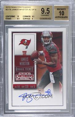 2015 Panini Contenders - [Base] #217.2 - Rookie Ticket RPS - Jameis Winston (Team Logo) [BGS 9.5 GEM MINT]