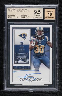2015 Panini Contenders - [Base] #238.2 - Rookie Ticket RPS - Todd Gurley (Team Logo) [BGS 9.5 GEM MINT]