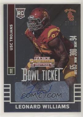 2015 Panini Contenders Draft Picks - [Base] - Bowl Ticket #151 - Autographs - Leonard Williams /99