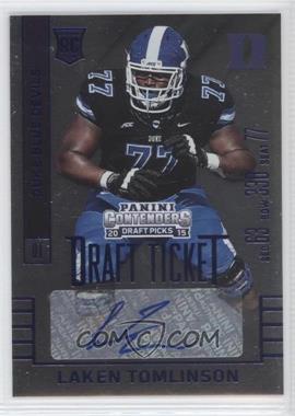 2015 Panini Contenders Draft Picks - [Base] - College Draft Ticket Blue Foil #257 - Autographs - Laken Tomlinson