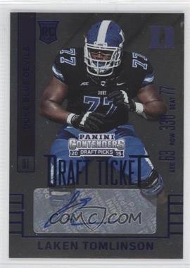 2015 Panini Contenders Draft Picks - [Base] - College Draft Ticket Blue Foil #257 - Autographs - Laken Tomlinson