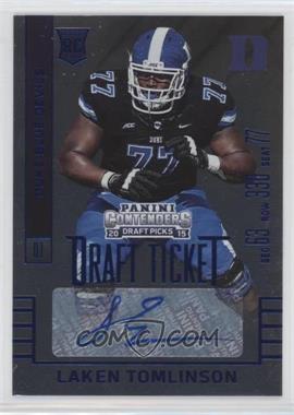 2015 Panini Contenders Draft Picks - [Base] - College Draft Ticket Blue Foil #257 - Autographs - Laken Tomlinson