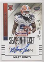 Autographs - Matt Jones (White Jersey, SEC 62)