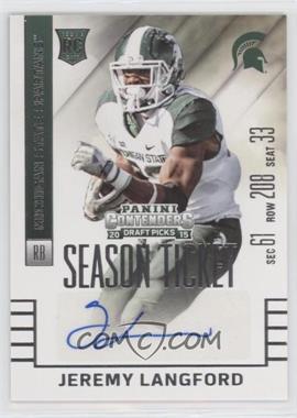 2015 Panini Contenders Draft Picks - [Base] #223 - Autographs - Jeremy Langford