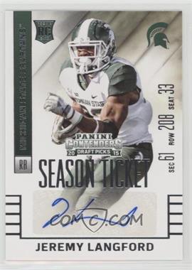 2015 Panini Contenders Draft Picks - [Base] #223 - Autographs - Jeremy Langford