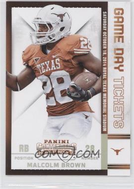 2015 Panini Contenders Draft Picks - Game Day Tickets #83 - Malcolm Brown